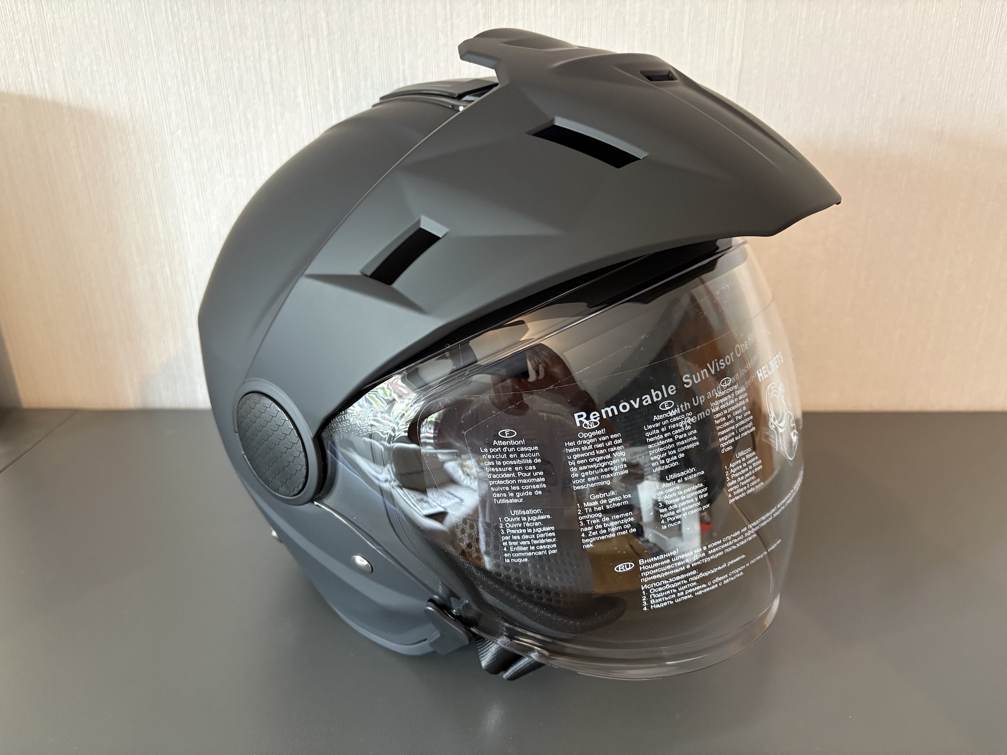YS Helmets OF 839 Dunkelgrau